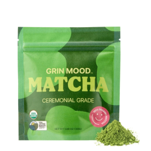 [Bestkfood] GRIN MOOD,  세레모니얼 등급 디카페인 말차 파우더 100% USDA 유기농 (1.06oz, 30g)