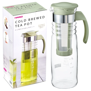 하리오 미즈다시 콜드 브루 티팟 with 스트레이너 1200ml - Smokey Green